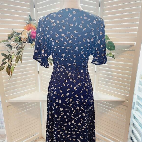 WILDFOX WRAP FLORAL DRESS SIZE XS - Picture 7 of 9